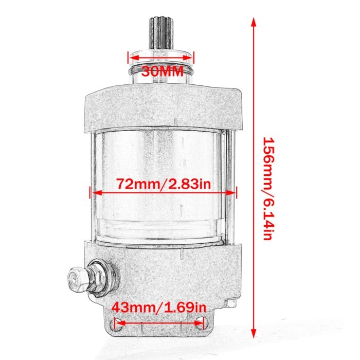 5VY-81890-00 Starter Motor for Yamaha YZF R1 R1 RaceBase 50th Anniversary Edition YZF-R1 5VY-81890-
