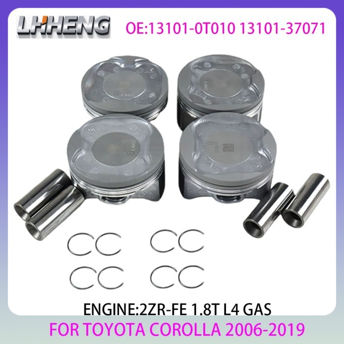 2ZR-FE Engine Piston For TOYOTA COROLLA Saloon MATRIX YARIS 1.8L 1.8 L T L4 GAS E15 06-19 13101-0T0