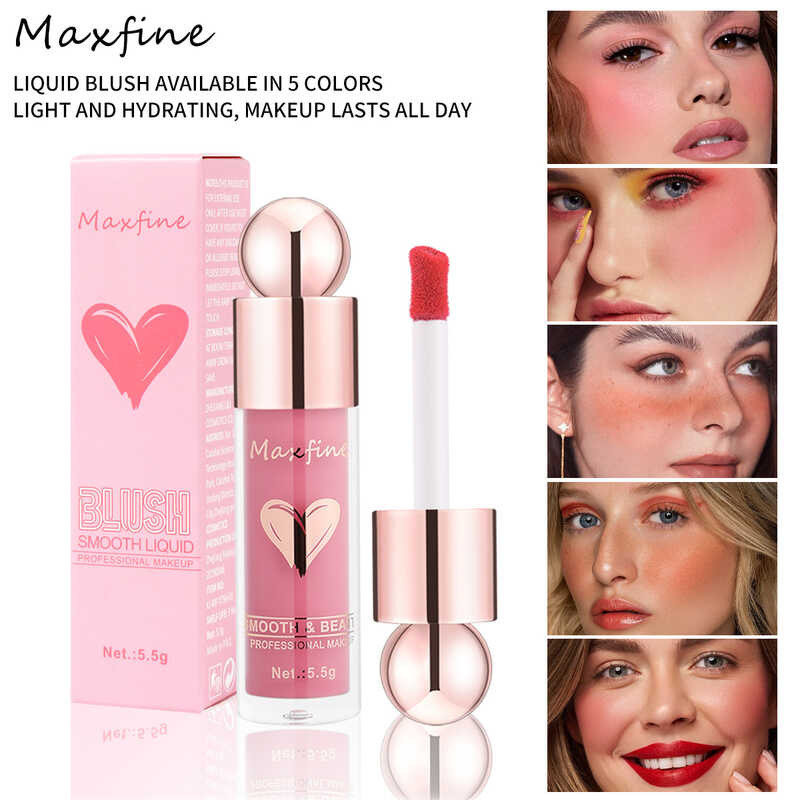 MAXFINE Makeup Liquid Blush No Highlight Natural Makeup