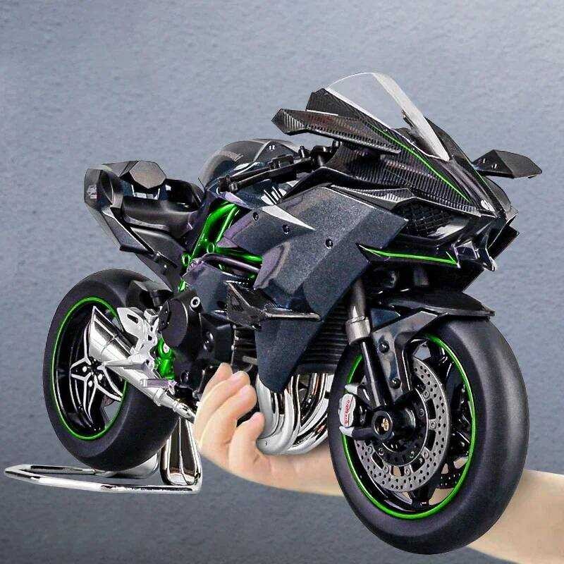 C 1: Kawasaki H2r Ninja Alloy Die Cast Motocycle Model Toy Vehicle Collection Sound And Light Off R