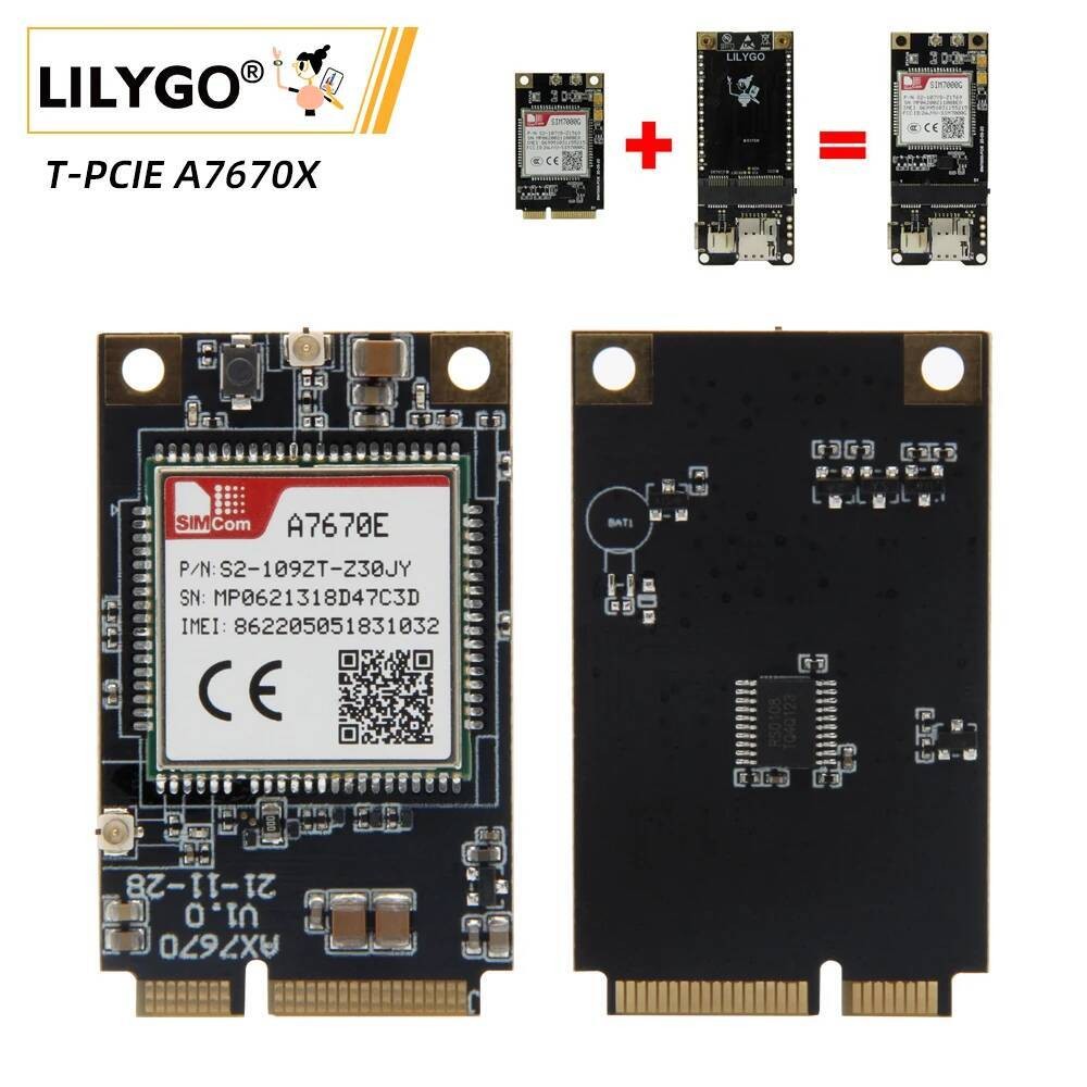 ลิลลี่โก® TTGO T-PCIE A7670 4G ESP32-WROVER-B บอร์ดพัฒนา WIFI บลูทูธ SIM Series โมดูลเข้ากันได้กับ A