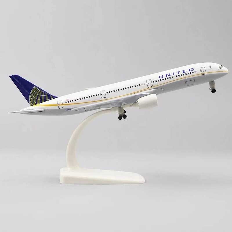 C 20Cm Alloy Metal 787 B787 United Aires Airplane Model Plane Diecast Aircraft W Landing Gears Plan