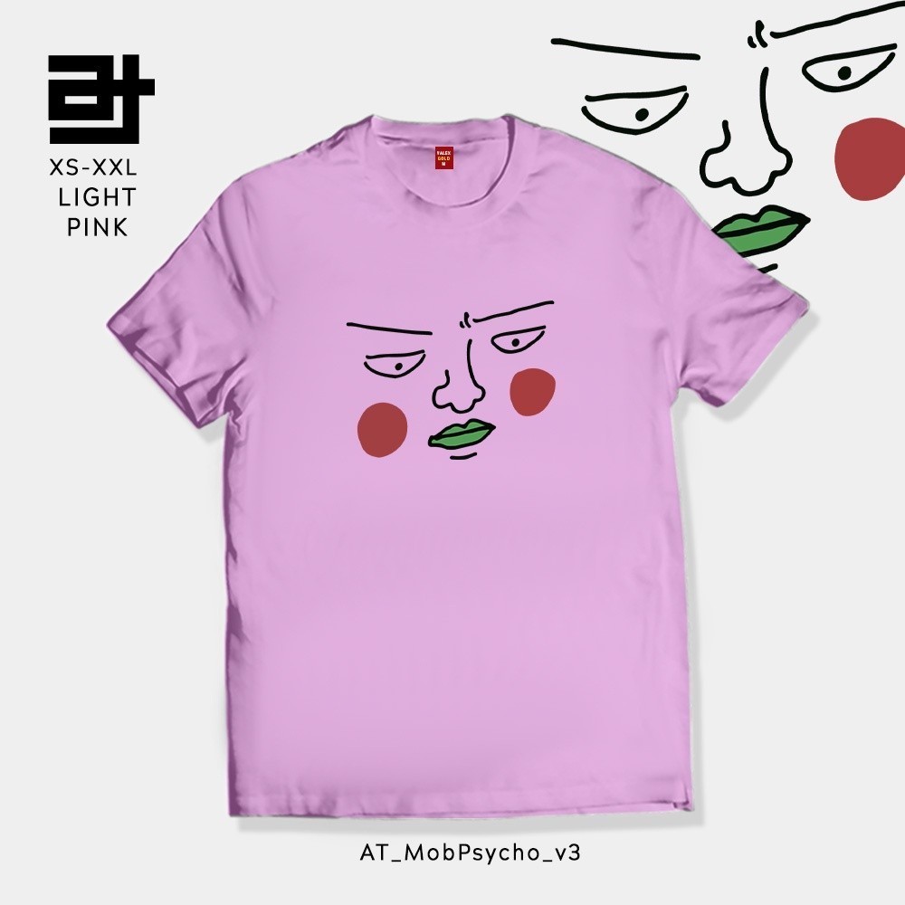ใหม่ AvidiTee AT Mob Psycho v3 100 Manga Anime Ekubo Face Customized Unisex TShirt for Men and Wome