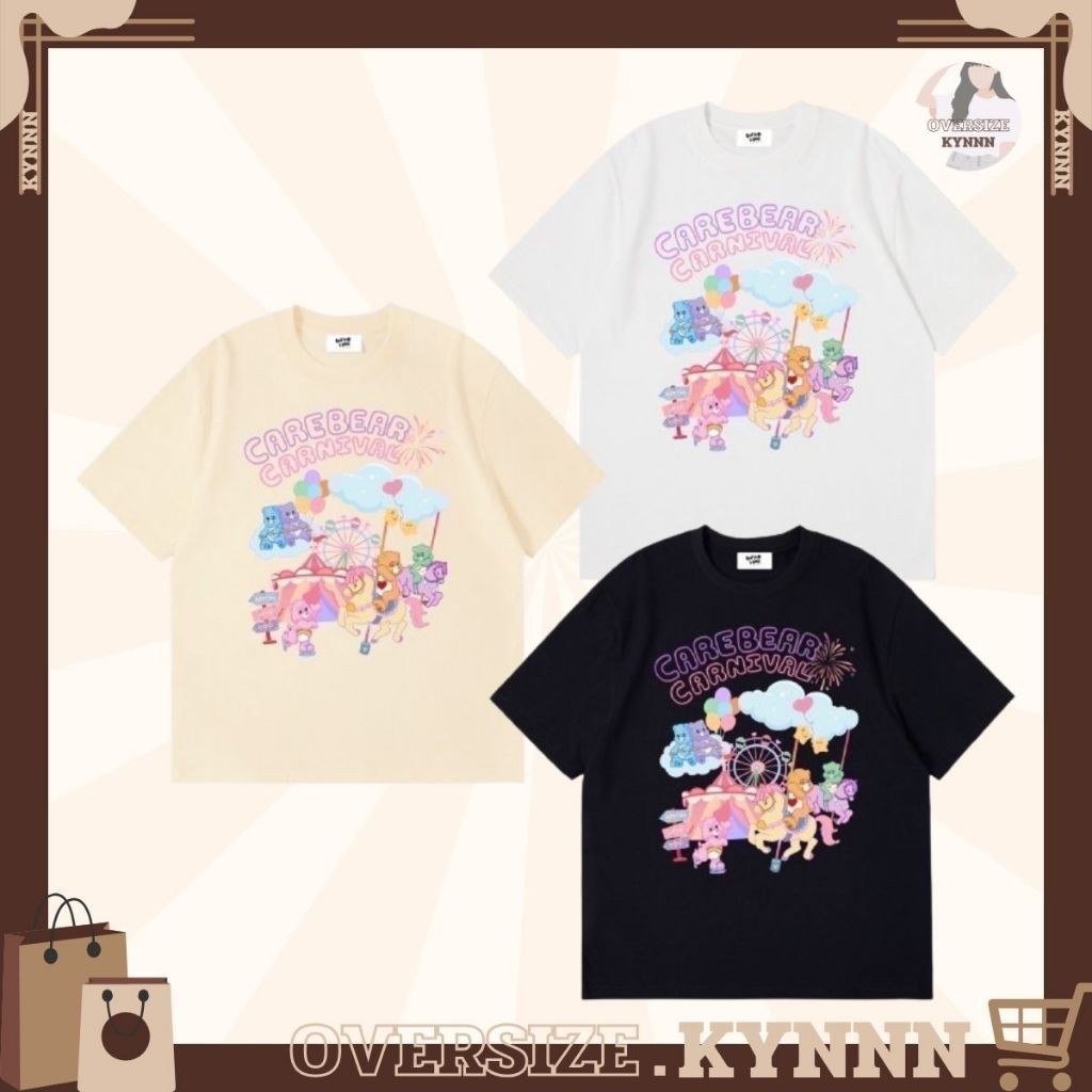 ใหม่ Qotton Land (Q011) เสื้อโอเวอร์ไซส์ CB ม้าหมุน