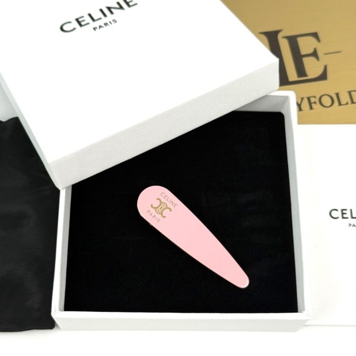 กิ๊บติดผม Celine รุ่น B107U สี Pink ของแท้ 100%