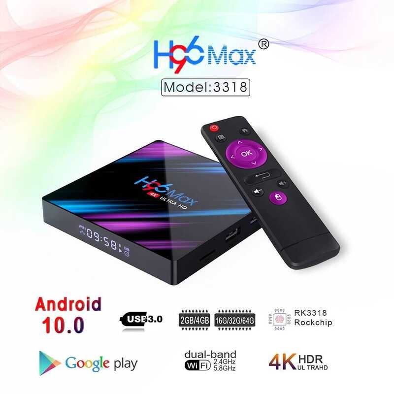 ▥ H96 Rk3318กล่องสมาร์ททีวีแอนดรอยด์11 4G 64Gb Youtube Dual Wifi 4K H96max กล่องสมาร์ททีวี Tvbo