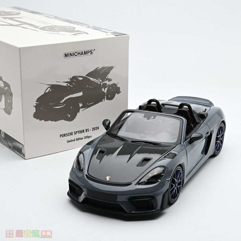 MINICHAMPS Mini Cut 1: 18 Porsche 718 Convertible Spyder RS โมเดลรถโลหะผสม