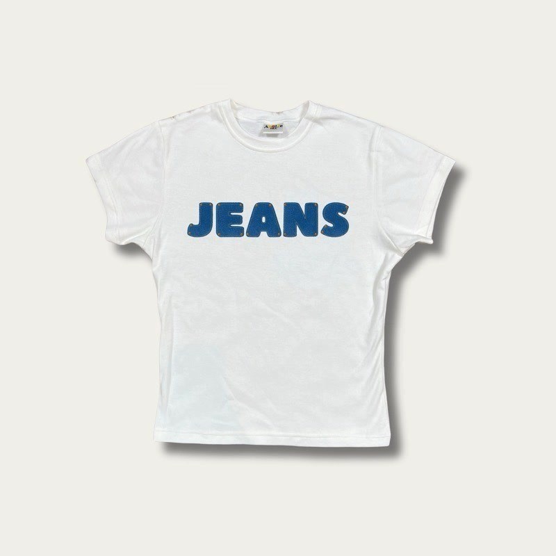 (จัดส่งตลอด 24 ชั่วโมง）OOOK Official | [พร้อมส่ง] เสื้อทรง BABY TEE JEANS JEANS