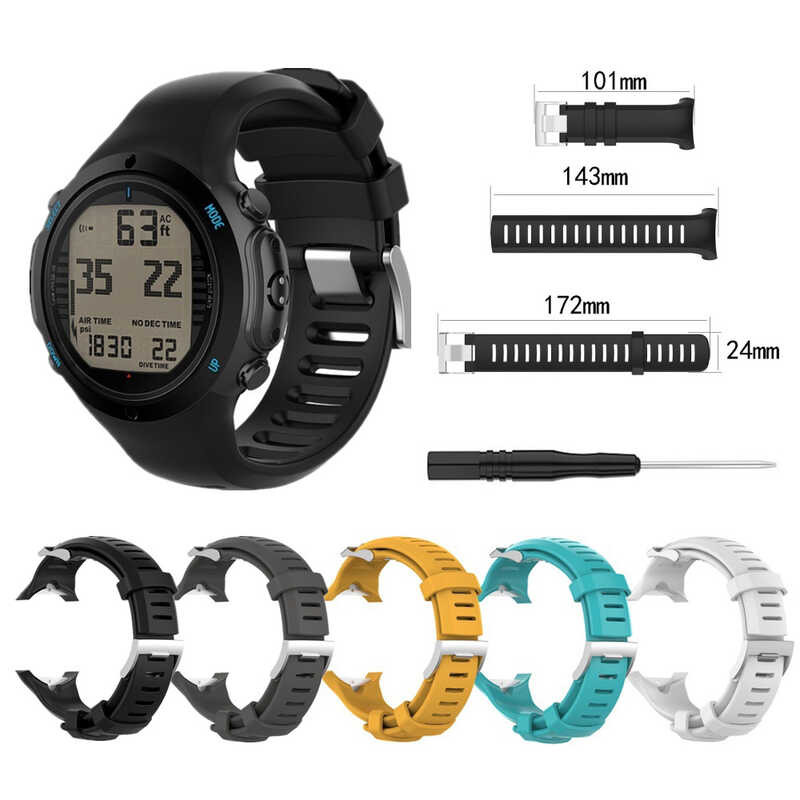 เหมาะสําหรับ Songtuo Suunto D6 Dive/D6i Novo/D6i Zulu สายรัดข้อมือซิลิโคนการจับคู่เครื่องมือ