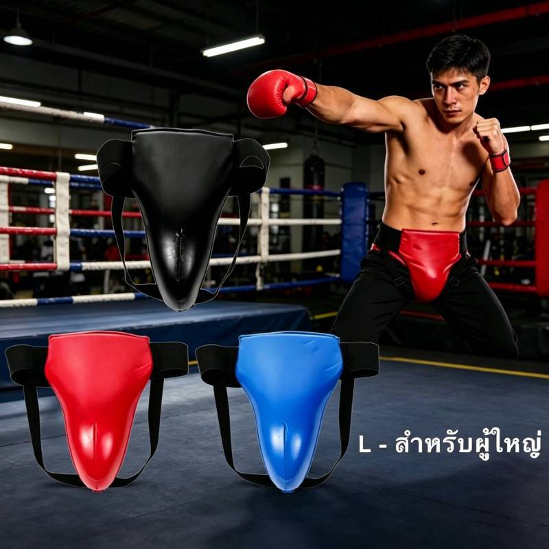 Boxing Groin Guard wraps PU ที่ต่อยมวย ผู้ใหญ่และเด็กสามารถใช้ได้ ที่ซ้อมมวย กระจับมวย มวยไทย