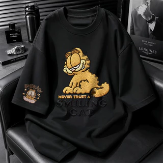 [COD] คอกลม สตรีทแฟชั่น เสื้อยืดแฟชั่น ผู้ชาย FASHION COOL เสื้อยืด เสื้อยืดผู้ชาย สีดําแขนสั้น OVERSIZE เสื้อยืด