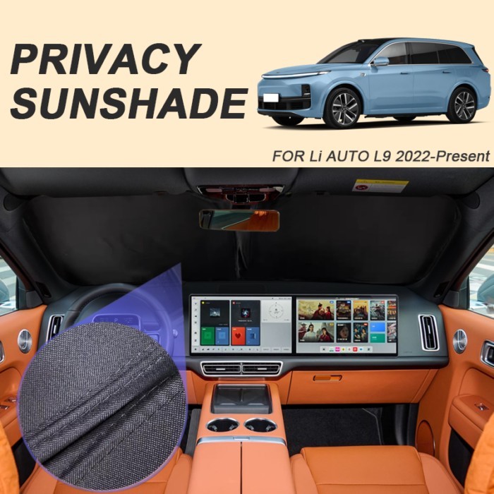 Car Black Window Privacy Sunshade For LI AUTO L9 2022-Present Auto Anti-UV Heat Insulation Protect