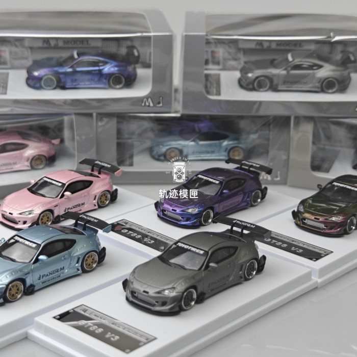 พร้อมสต็อก MJ 1: 64 Toyota gt86 v3 pandem Rocket Rabbit Wide Body Alloy Car Model