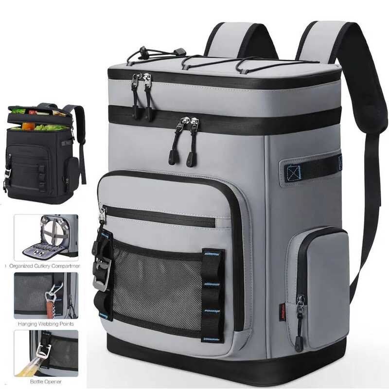 C 30L Waterproof Insulated Cooler Backpack For Men Women Leak Proof Cooler Rucack For Camping Beach