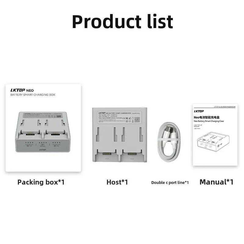▥ ‌ LKTOP Fast-Charging Hub & Multi-Battery Charger Combo สําหรับ DJI Neo Drones