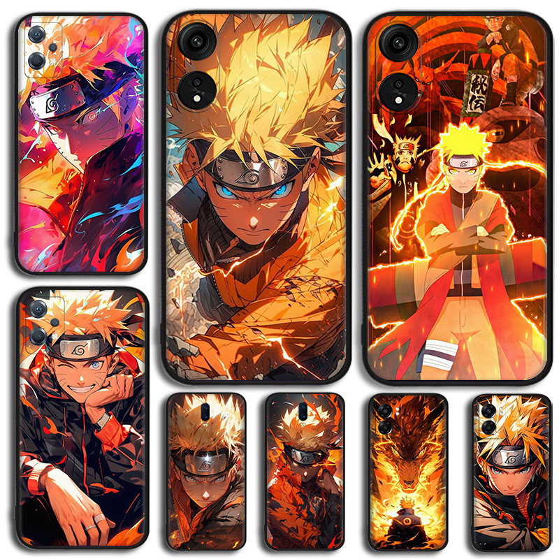 Cool Naruto การ์ตูนอะนิเมะ [U6] สําหรับ OPPO Reno 5 Lite 5K 8T 7Z 7 Lite TPU นุ่มสีดําป้องกันกรณี