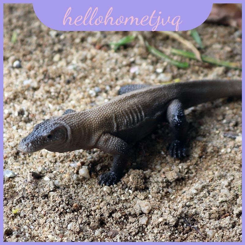 โมเดลของเล่นไดโนเสาร์เด็กพลาสติก Komodo Dragon รูปสําหรับสะสมและจอแสดงผลเพื่อการศึกษา