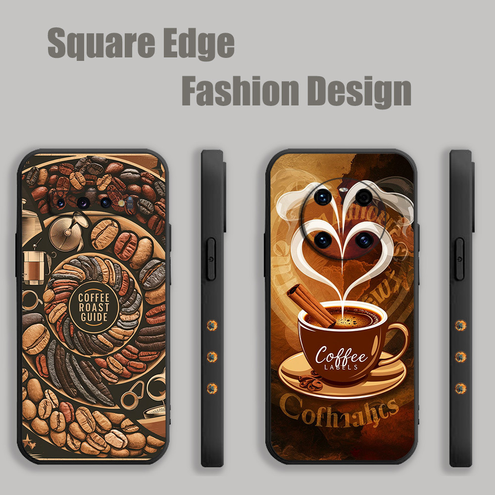 สําหรับVivo Y72 5G V23e V23 S12 Y01 Y55 5G X80 ProCoffeeขนมขบเคี้ยวแฟชั่นArtสีน้ําตาลวาดLDH08 เคสโทร