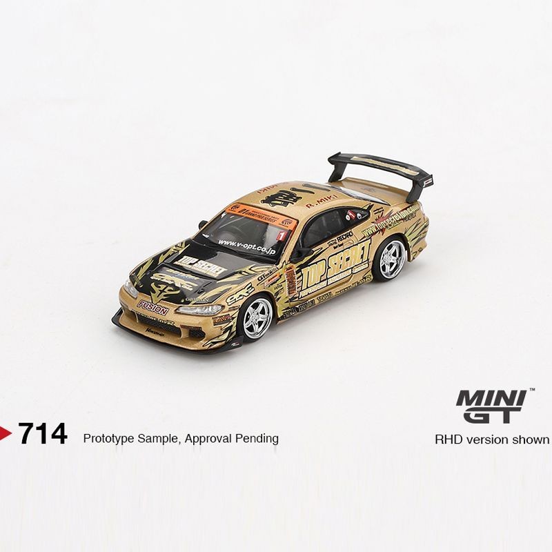 MINIGT 1: 64 Nissan Nissan S15 SILVIA Top Secret D1GP โมเดลรถอัลลอย