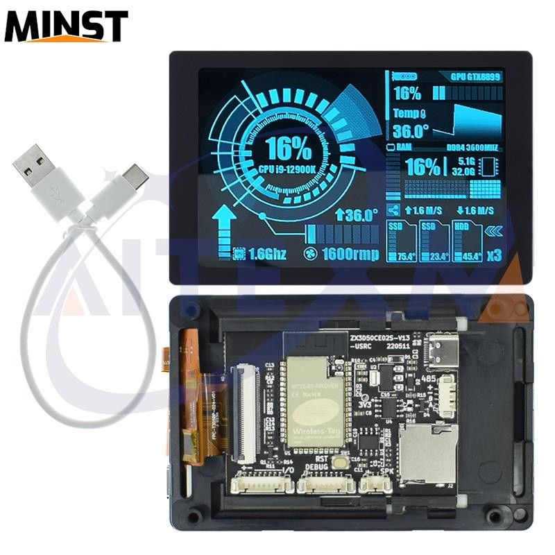 1PCS ESP32 บอร์ดพัฒนา - WT32-SC01 PLUS พร้อม 3.5 นิ้ว 320X480 หน้าจอ LCD แบบ Capacitive Multi-Touch 