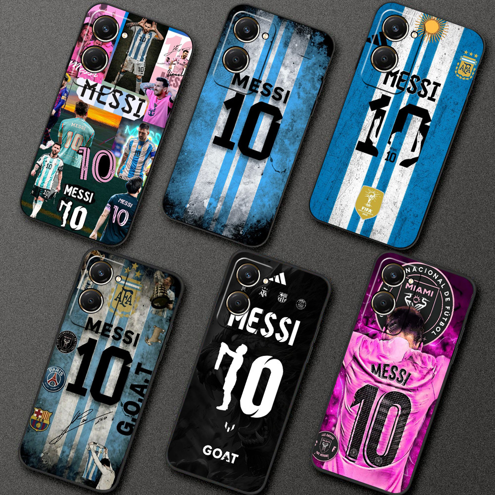 เคสโทรศัพท์สีดํานุ่มสําหรับ VIVO Y03 Y30T Y18 Y18S Y18E Y37M T3 Z9 lite SX26 Lionel Messi caseg