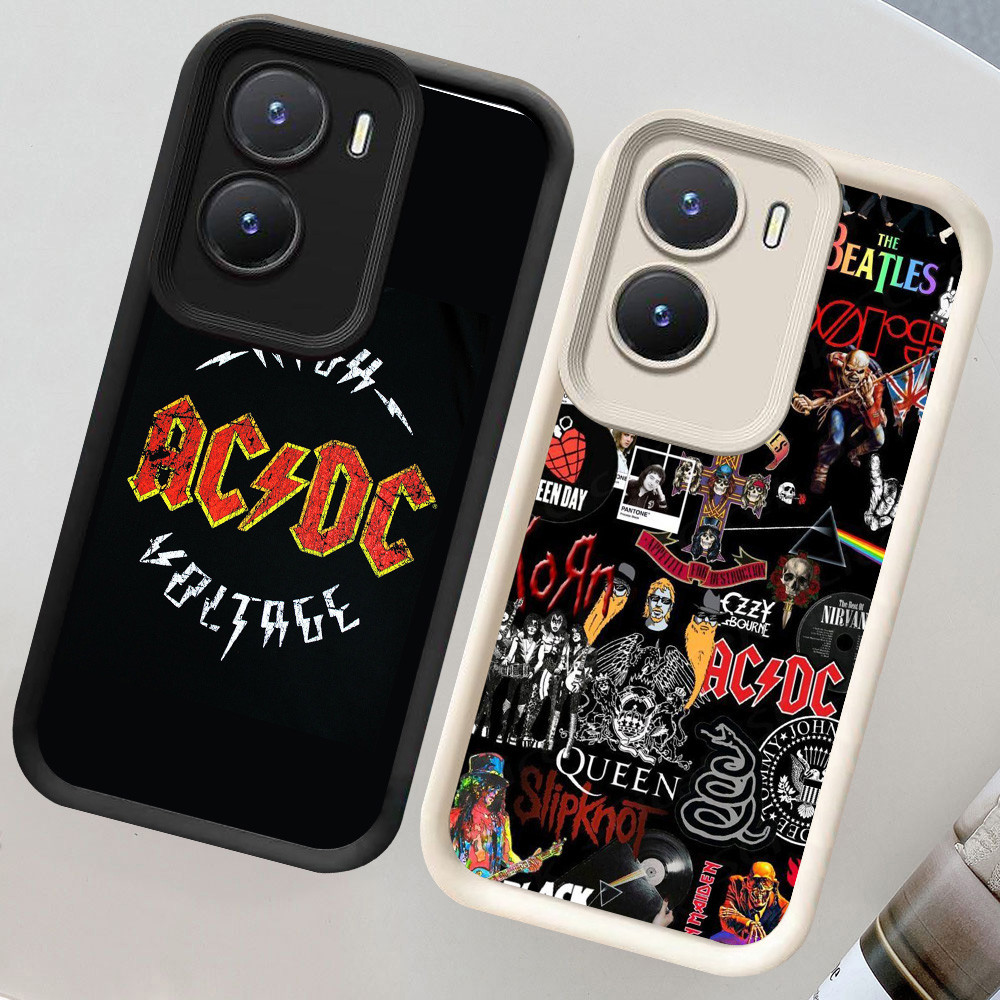 CH1 ACDC RollingStones Soft Casing สําหรับ VIVO Y15s Y35 Y15a Y22s Y22 5G เคสป้องกัน