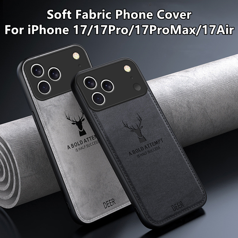 สําหรับ iPhone 16e 17 17Pro 17ProMax 17Air รูปแบบกวางผ้าฝาครอบโทรศัพท์นุ่มกันกระแทก Apple iPhone16e 