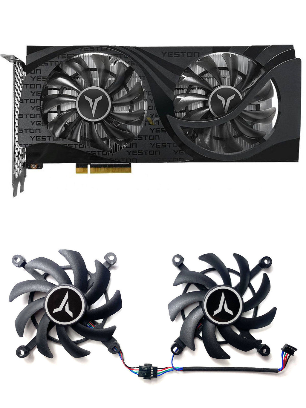 YESTON/Yingtong RX6600XT RX6600 6500 8GB GAEA God of the Earth กราฟิกการ์ดพัดลมระบายความร้อน