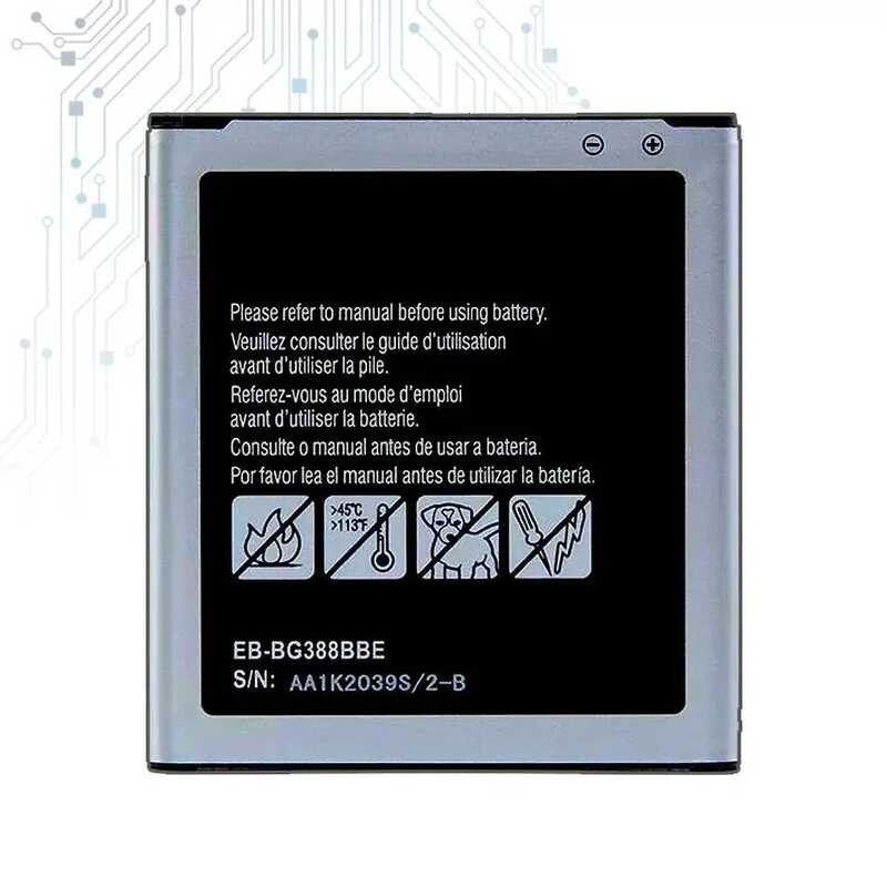 Battery For Samsung Galaxy Xcover 3 SM-G388 G388F G389F EB-BG388BBE 2200mAh