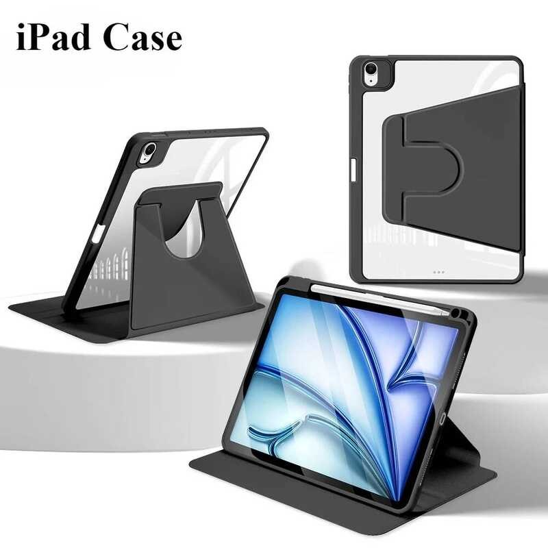 เคสรุ่น 360° หมุนหนังสมาร์ทสําหรับ iPad 10th 2022 10.9 นิ้ว A2757 A2777 A2696 Funda ฝาครอบแท็บเล็ต
