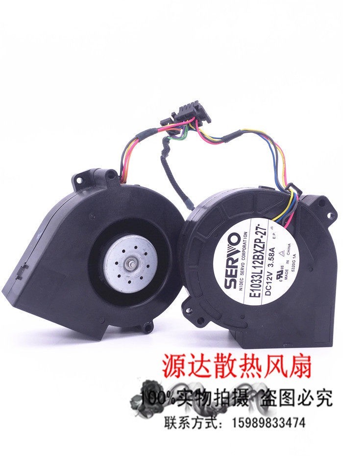 9733 Japan Servo E1033L12BXZP-27 12V3.58A PWM High Air Volume Turbo พัดลมระบายความร้อน ttb7