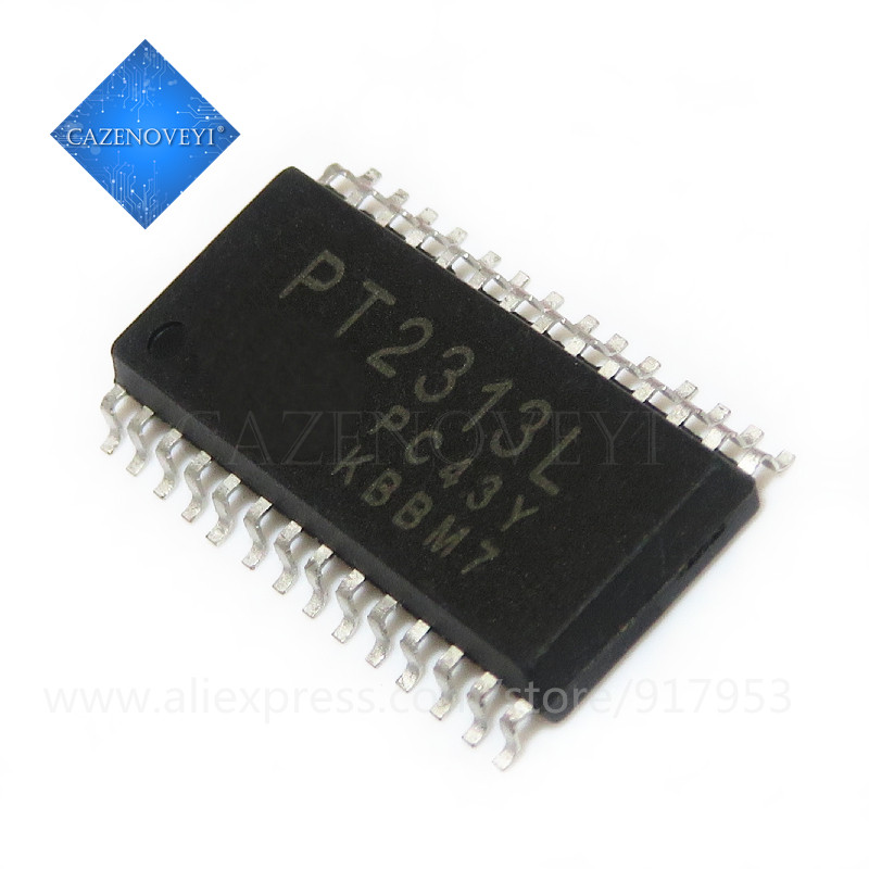 10 ชิ้น PT2313L PT2313E PT2313 TM2313 SOP-28 โปรเซสเซอร์เสียง 4 ช่อง IC ใหม่ IC เดิม
