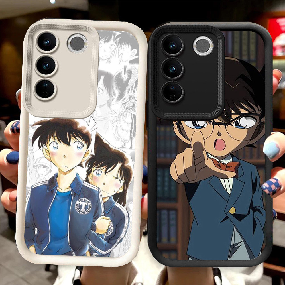 R97 Detective Conan Casing สําหรับ VIVO V29E Y81 Y81s V29 Pro Y100 สีดําและสีขาว