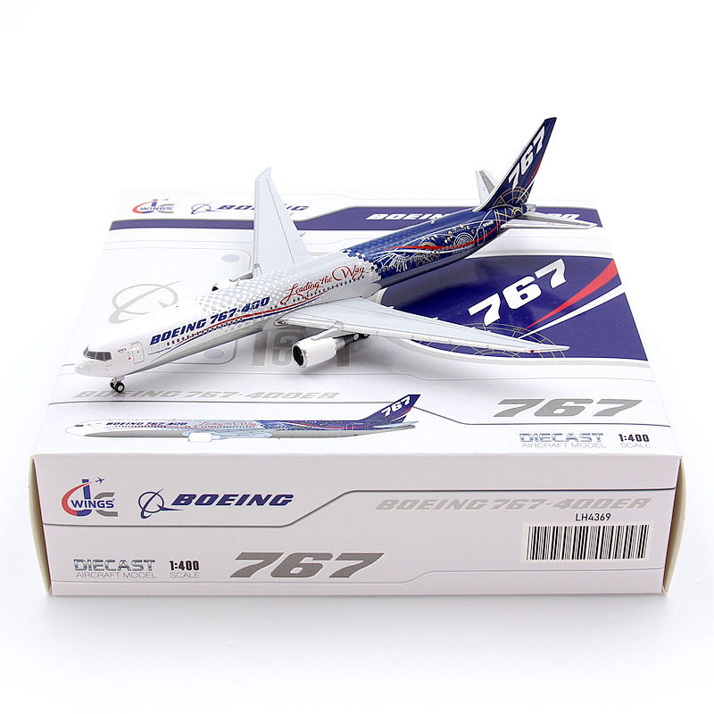 JC Wings LH4369 Boeing Original Factory B767-400ER N76400 Alloy Guest Airplane Model 1/400