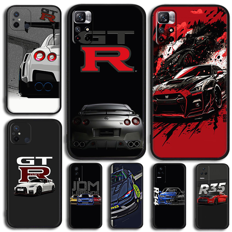 รถสปอร์ต GTR [U9] สําหรับ Redmi 13 13C A3 A3X TPU เคสป้องกันสีดําแบบนุ่ม