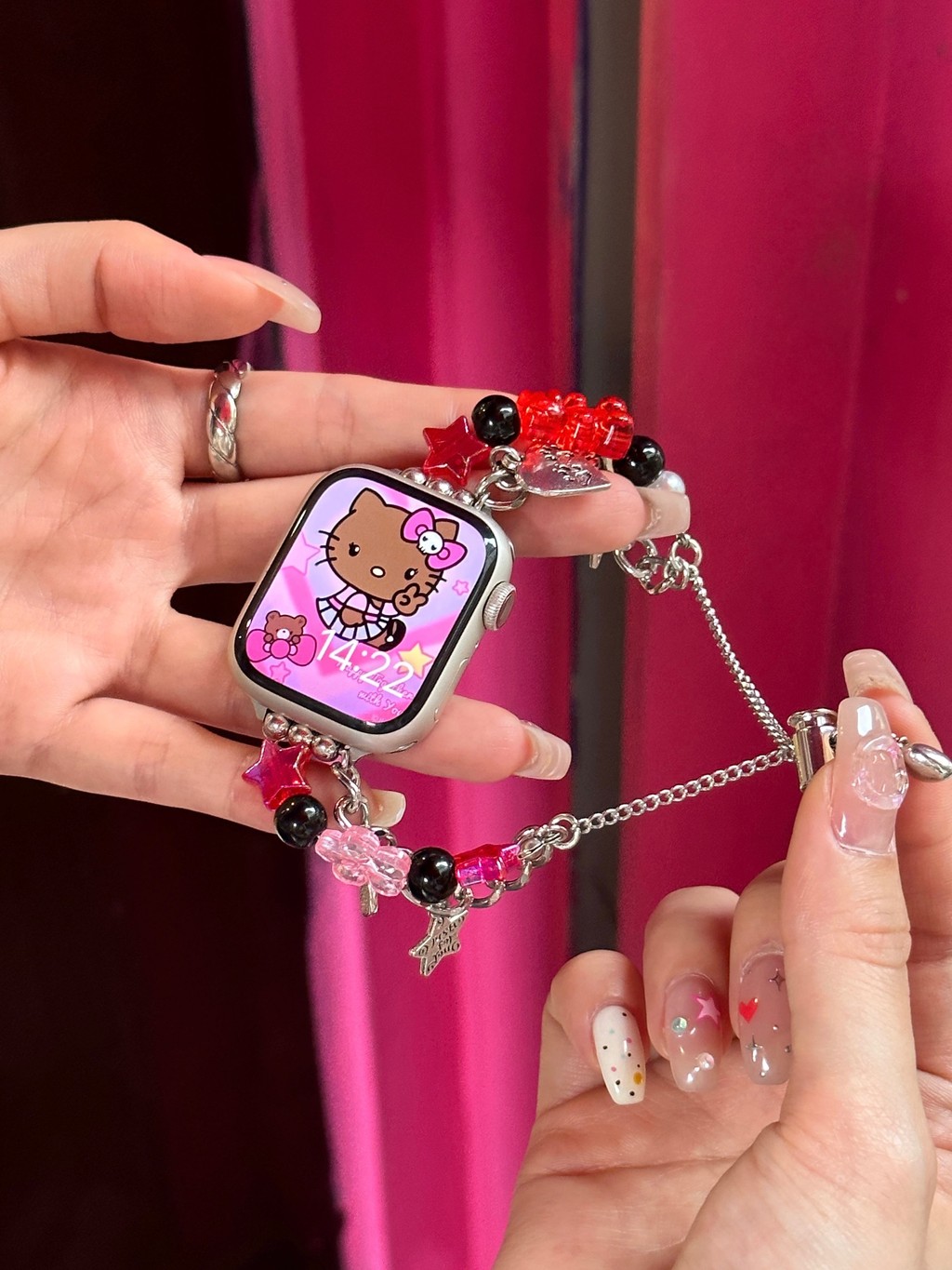 หมี Gummy Y2K สร้อยข้อมือสร้อยข้อมือลูกปัดสำหรับรุ่นที่ 10 S789 Apple Iwatchse654 Dopamine ผู้หญิง