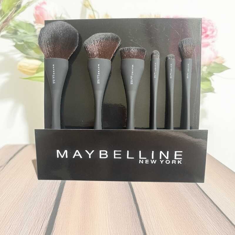 แปรงแต่งหน้า Mebelline ชุดหกชิ้น คอนซีลเลอร์ แปรงแป้งฝุ่น แปรงรองพื้น แปรงอายแชโดว์ ขนนุ่ม Contourin