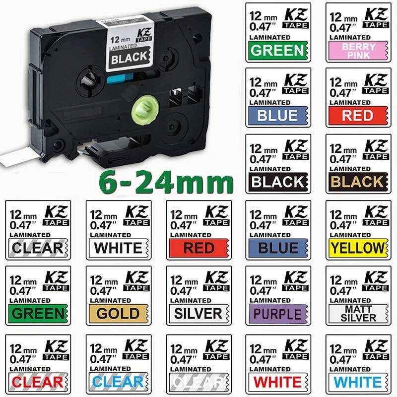 6-24 มม.ใช้งานร่วมกับ TZe-231 TZ21 TZ335 241 251 345 ป้ายลามิเนตเทปสําหรับ PT-H110 PT-210D PT-E550W 
