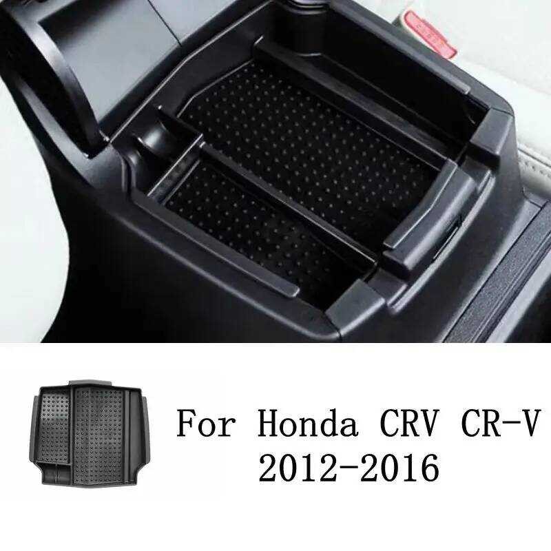 ที่เท้าแขนกล่องเก็บ ABS พาเลทคอนโซลกลางถาดสําหรับ Honda CRV CR-V 2012 2013 2014 2015 2016 2017-2021 
