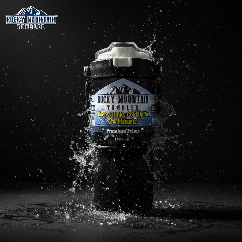 New! Rocky Mountain Tumbler, Premium Prime Model, Cold Storage Glass, 316 Stainless Steel, Cold Stor