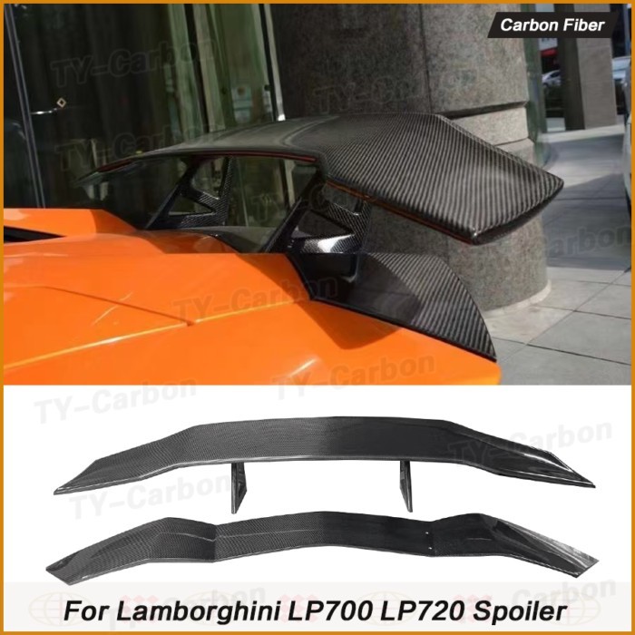 Real Carbon Fiber Car Rear Spoiler Wings Bodykit for Lamborghini Aventador LP700 LP720 LP750 2011 -