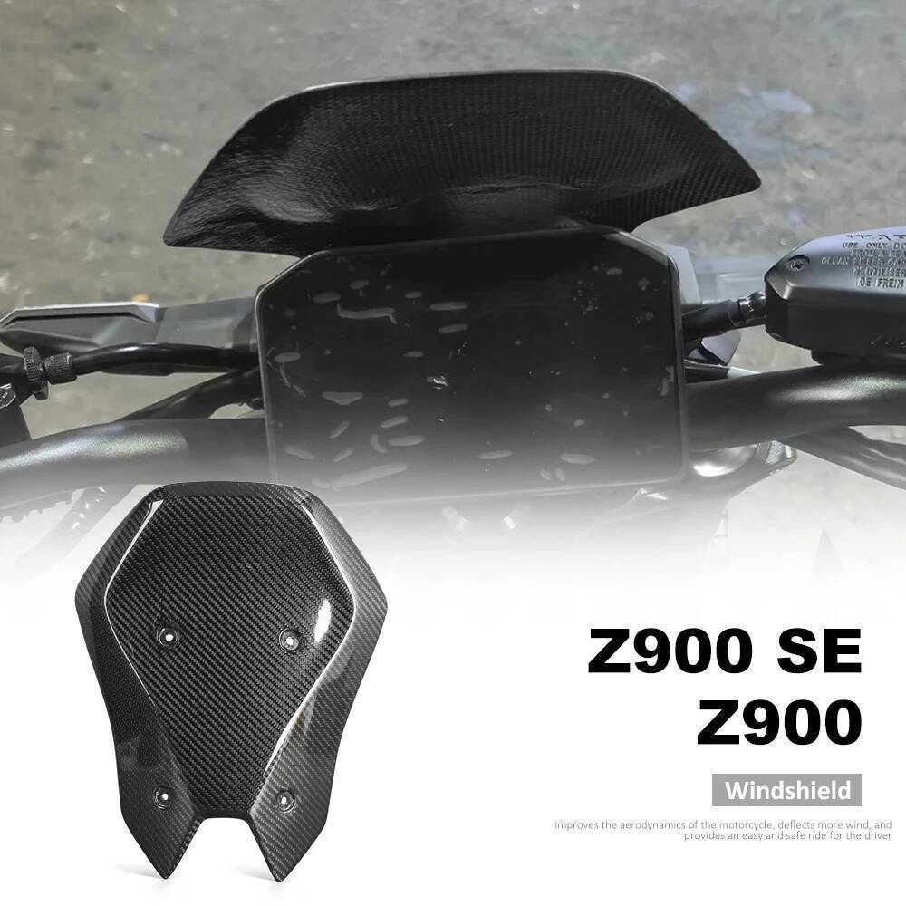 รถจักรยานยนต์กระจกกระจกสําหรับ Kawasaki Z900 Z 900 Z900 SE 2025 ด้านหน้า Wind Shield หน้าจอ Deflecto