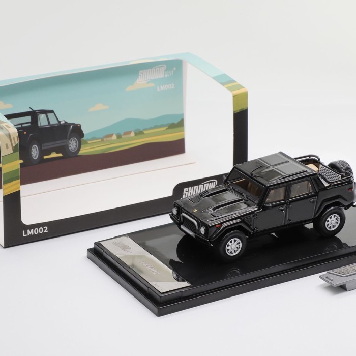 พร้อมสต็อก Shadow/GCD 1: 64 Lamborghini LM002 รถออฟโรดจําลองโลหะผสมรถรุ่นคอลเลกชัน