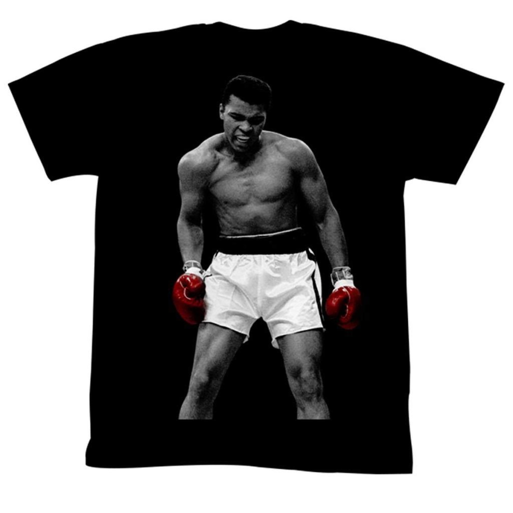 Muhammad Ali Again Black Adult T-Shirt เสื้อยืดกีฬาผู้ชาย
