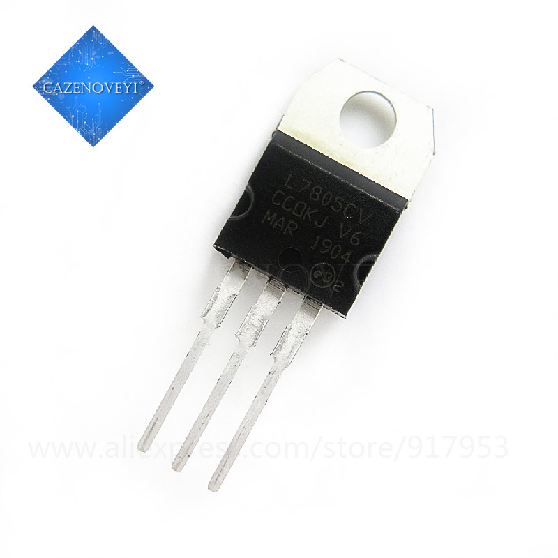 10 ชิ้น L7805CV L7805 7805 LM7805 KA7805 เครื่องปรับแรงดันไฟฟ้า 5V TO-220 IC