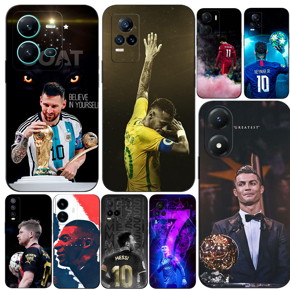 สําหรับ vivo Y71 Y71A Y73S 5G Y76 S7e 5G Y81 Y83 ไม่มีนิ้วพิมพ์หลุมโทรศัพท์ซิลิคอนนุ่มฟุตบอลศิลปิน