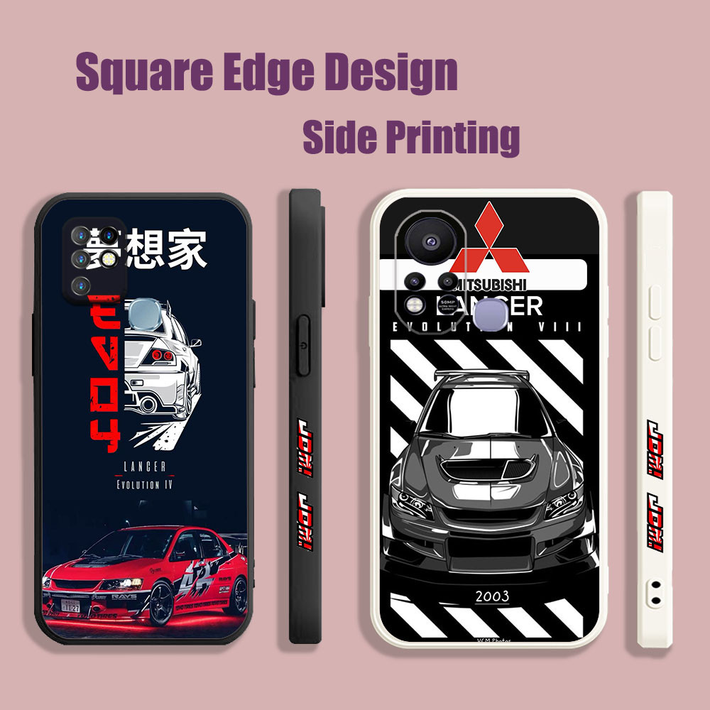 ปลอกสําหรับ Huawei Y6P Y7 Y7A Y6 Pro Nova 3i 7i 8iJDM รถแข่งอะนิเมะสีดําสีแดงออกแบบแฟชั่น KMJ80 เคสโ