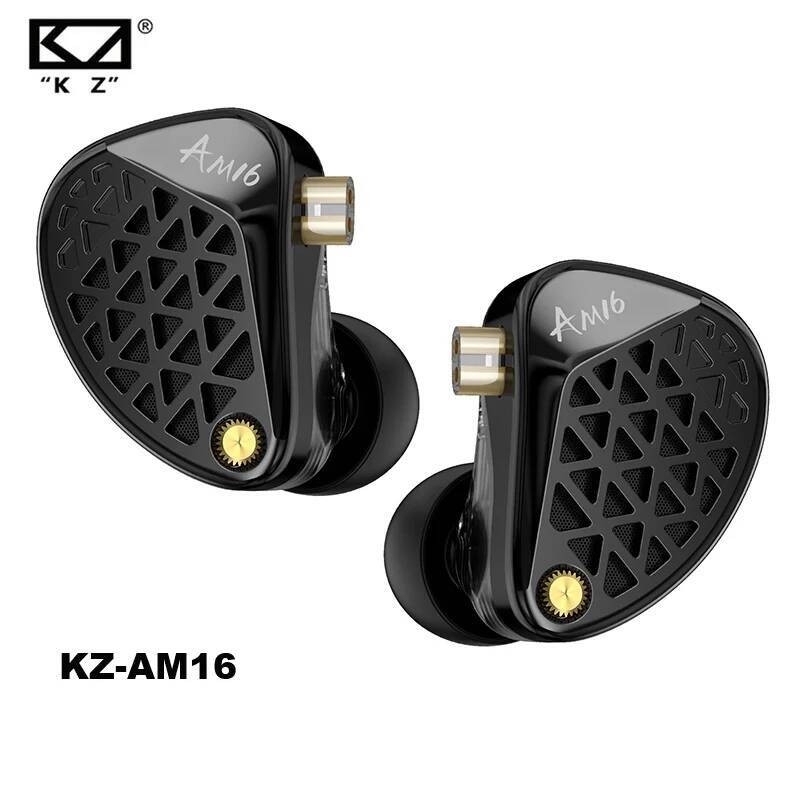 ใหม่ KZ AM16 16 ไดรเวอร์ Professional Hi-Fi IEM การออกแบบตามหลักสรีรศาสตร์หูฟังแบบมีสายพร้อมรุ่นปรับ