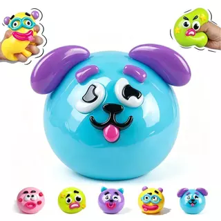 Smushers สุนัข Face Swap Squishy ของเล่นนุ่มช้า Rising Sensory Fidget สําหรับความวิตกกังวลความเครียดบรรเทาเปลี่ยน Expressions โคมไฟตั้งโต๊ะสําหรับ Office Home Travel