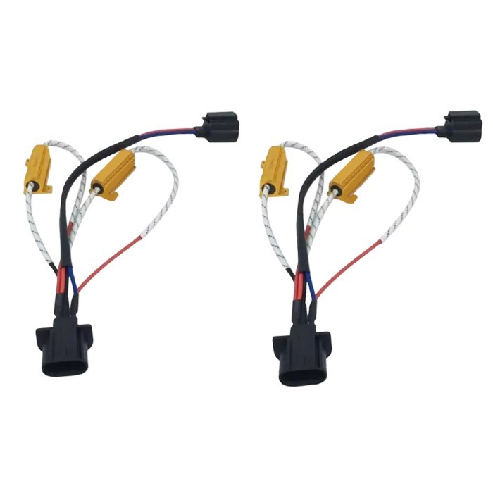 2pcs H13 LED DRL Fog Light Canbus 50W 6Ohm Load Resistor Wiring Canceller Decoder